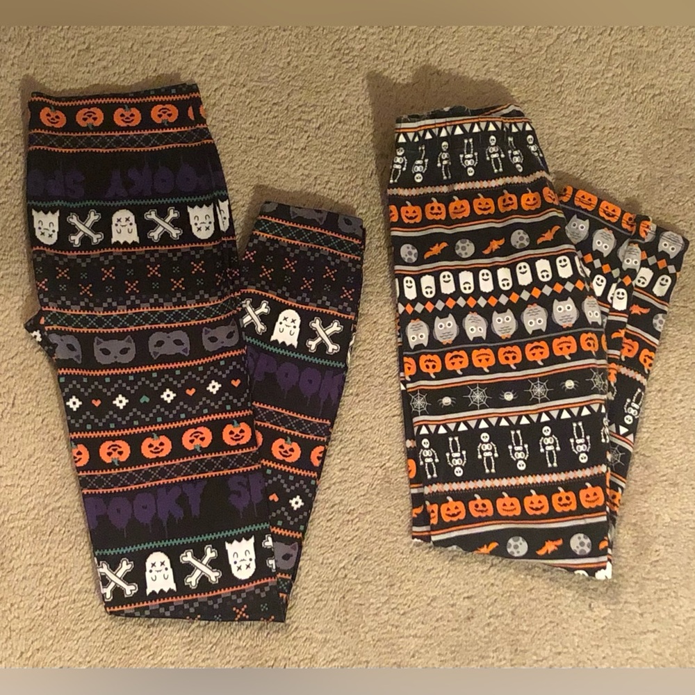 Halloween Themed Leggings Set of 2